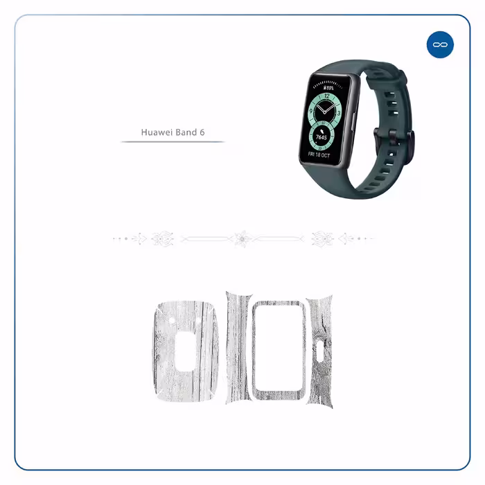 برچسب ماهوت طرح White Wood مناسب برای ساعت هوشمند هوآوی band 6