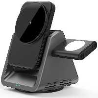 شارژر بی سیم رومیزی 15 وات گوشی، ایربادز و اپل‌واچ ویوو Wi-W018