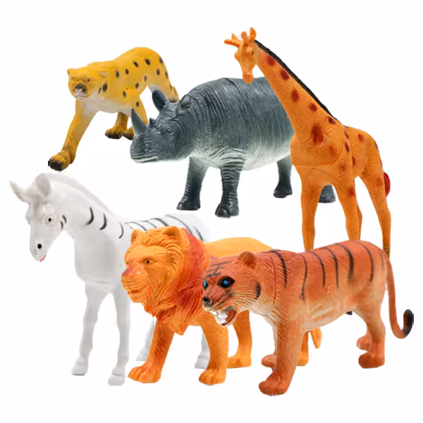 فیگور طرح حیوانات جنگل مدل ANIMAL WILD مجموعه 6 عددی