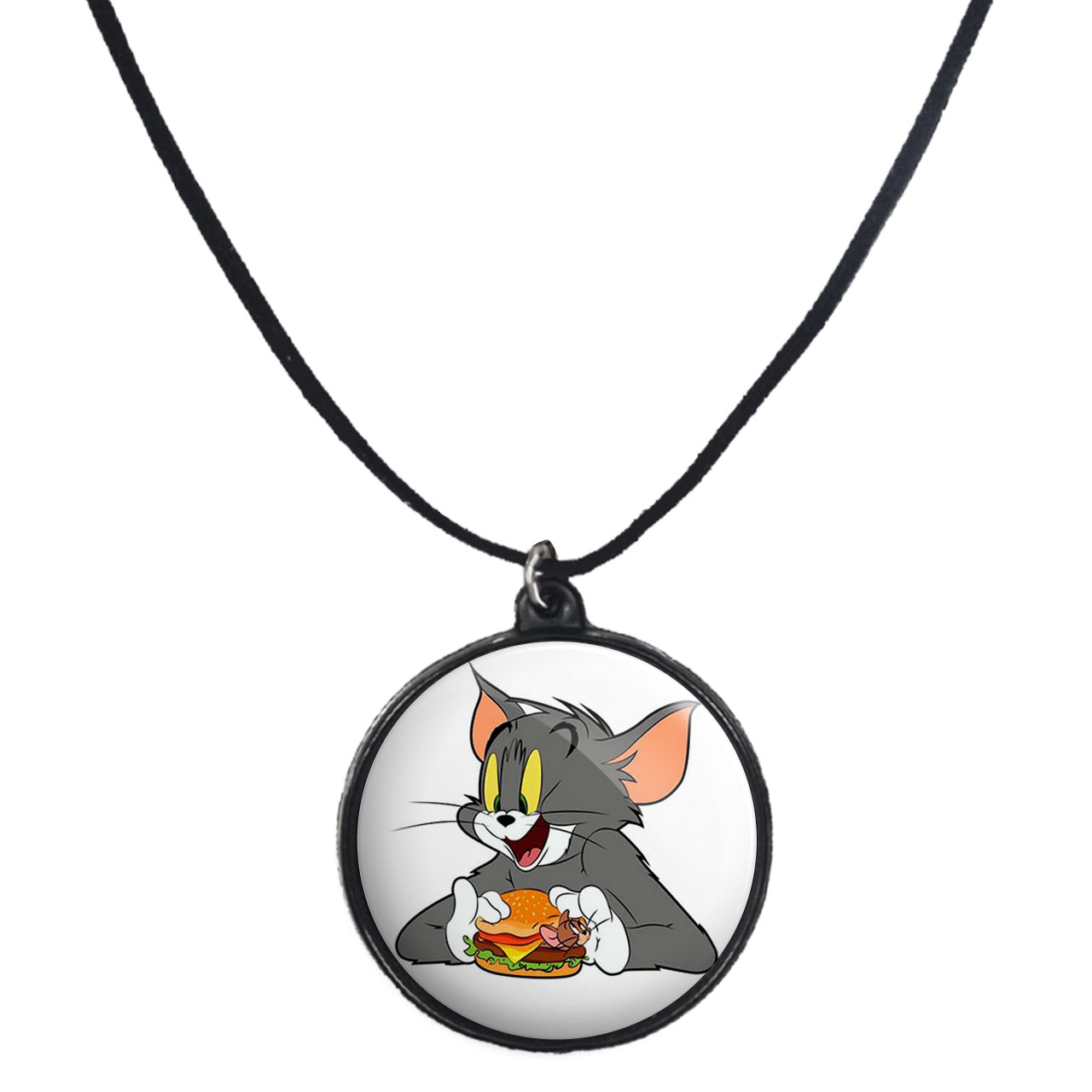 گردنبند پرمانه طرح تام و جری کد pmb.10836 مدل دو طرفه