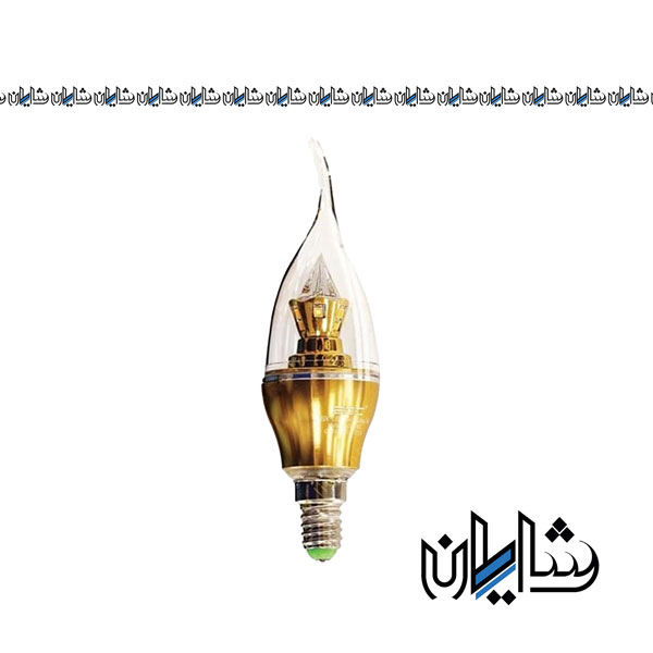 لامپ ال ای دی شمعی اشکی 5 وات پایه طلایی EDC