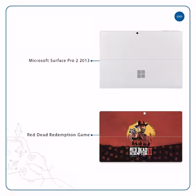 برچسب پوششی ماهوت مدل Red-Dead-Redemption-Game مناسب برای تبلت مایکروسافت Surface Pro 2 2013