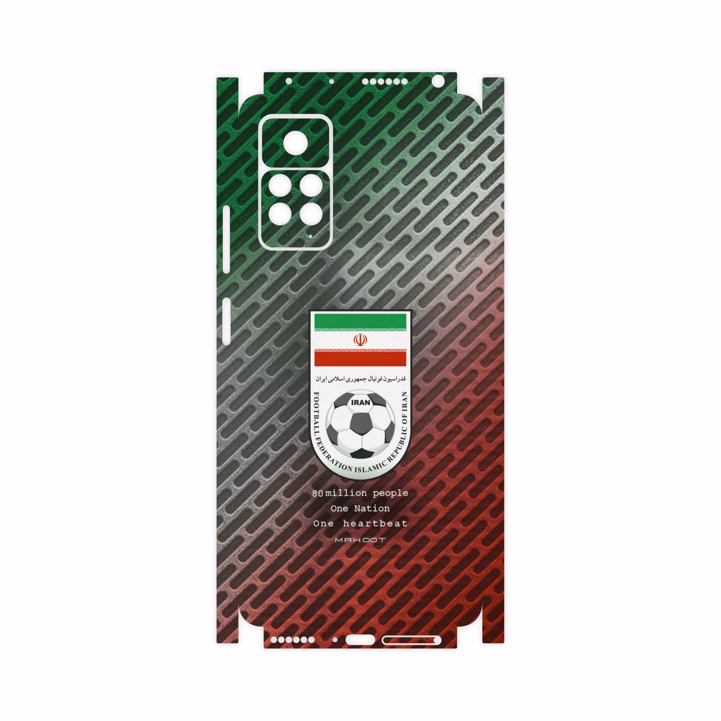 برچسب پوششی ماهوت مدل Iran-National-Football-Team-FullSkin مناسب برای گوشی موبایل شیائومی Redmi Note 11 Pro