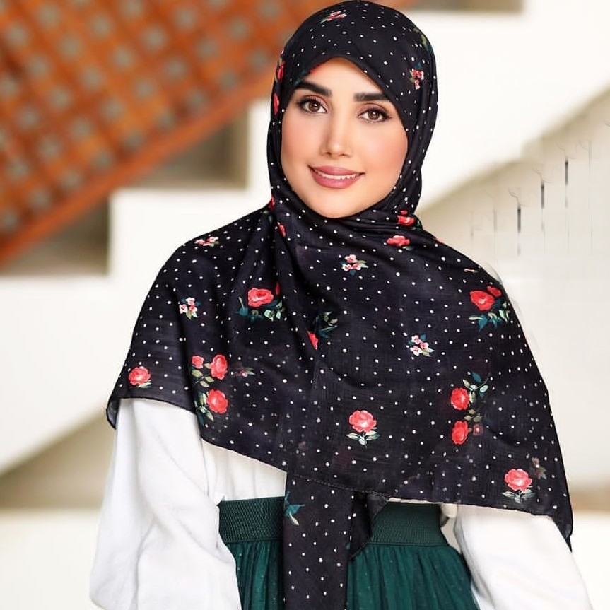 روسری گل گلی خال خالی