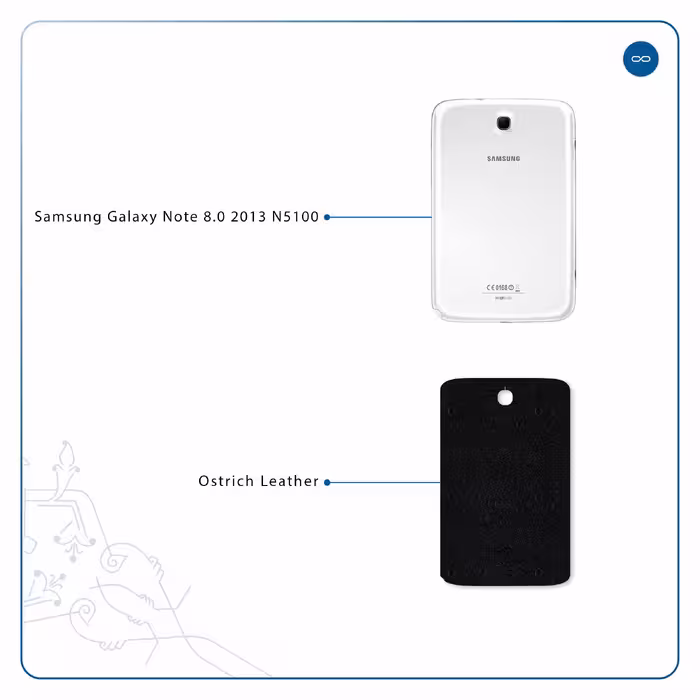برچسب پوششی ماهوت مدل Ostrich-Leather مناسب برای تبلت سامسونگ Galaxy Note 8.0 2013 N5100