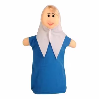 عروسک نمایشی مدل پدربزرگ و مادربزرگ کلبه عروسکی مجموعه 2 عددی