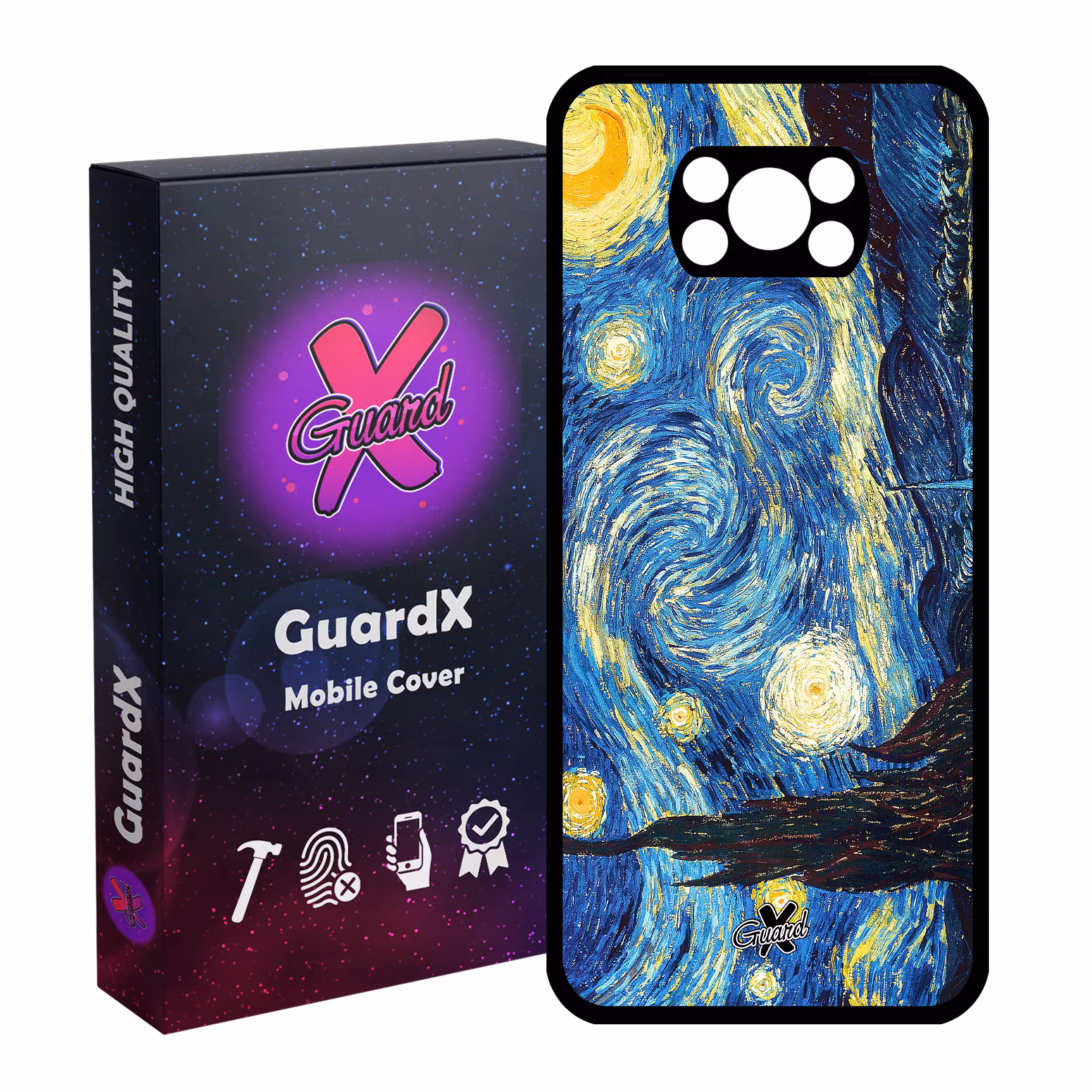 کاور گارد ایکس طرح Starry Night مدل Glass10110 مناسب برای گوشی موبایل شیائومی Poco X3 / Poco X3 NFC
