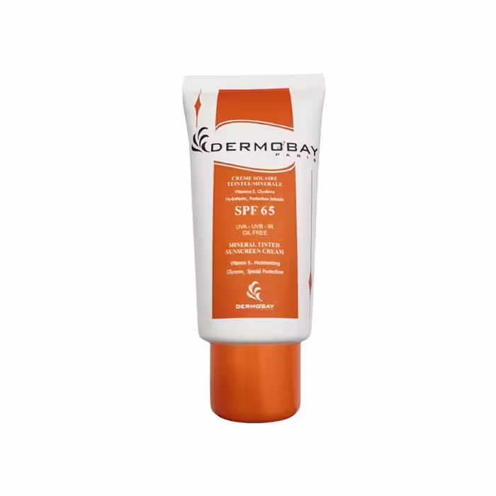 کرم ضد آفتاب مینرال رنگی بژ روشن فاقدچربی SPF65 درموبای