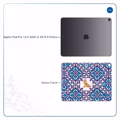 برچسب پوششی ماهوت مدل Homa Tile مناسب برای تبلت اپل iPad Pro 12.9 (GEN 3) 2018 A1876