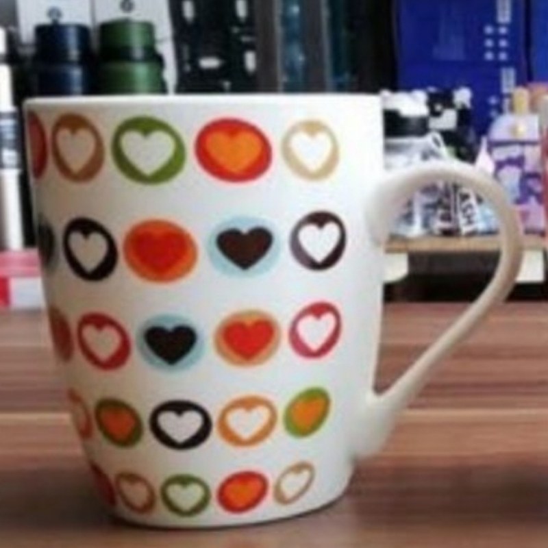 ماگ طرح قلبی در پلاسکو خورشید شب 