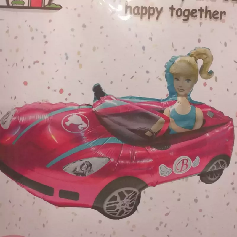 بادکنک فویلی ماشین باربی