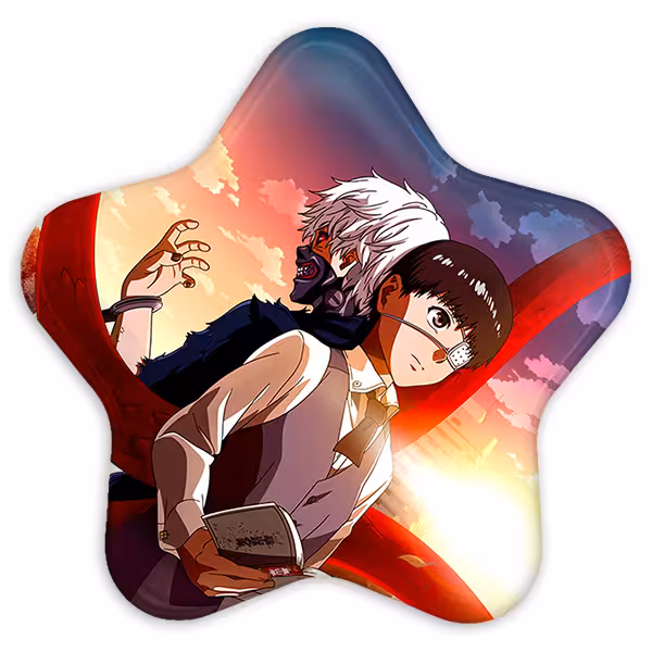 پیکسل خندالو طرح کانکی کن انیمه توکیو غول مدل ستاره ای کد 11909