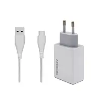 شارژر دیواری آرسون مدل AN-W3A  به همراه کابل تبدیل usb-c