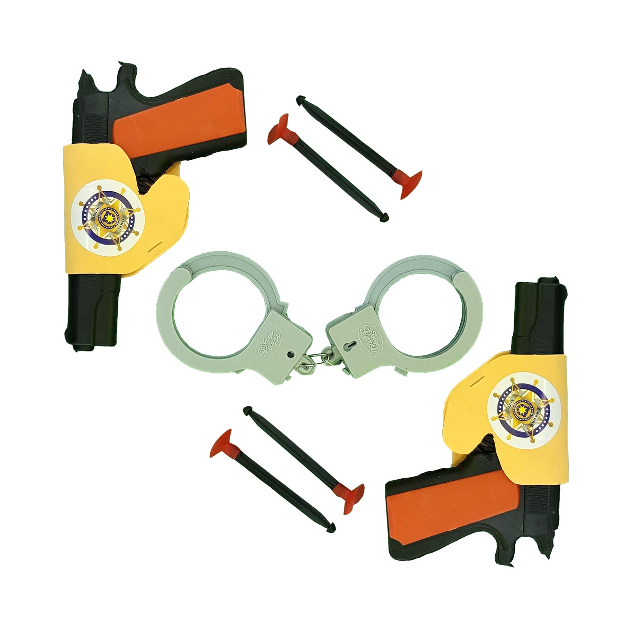 تفنگ بازی مدل دزد و پلیس مجموعه 7 عددی