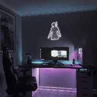 چراغ دیواری نئون دیزاین طرح Pubg_WHT