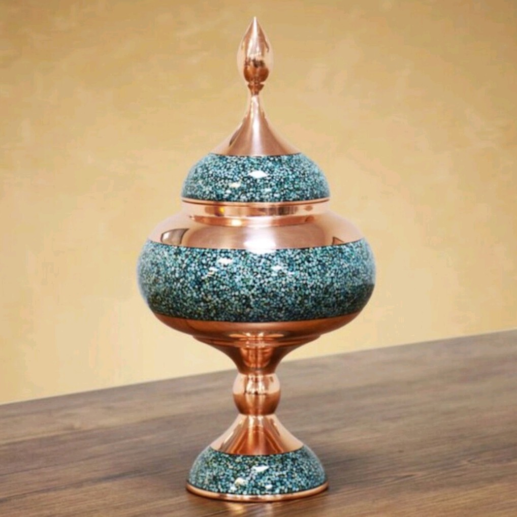 شکلات خوری مسی مس و فیروزه سایز 22