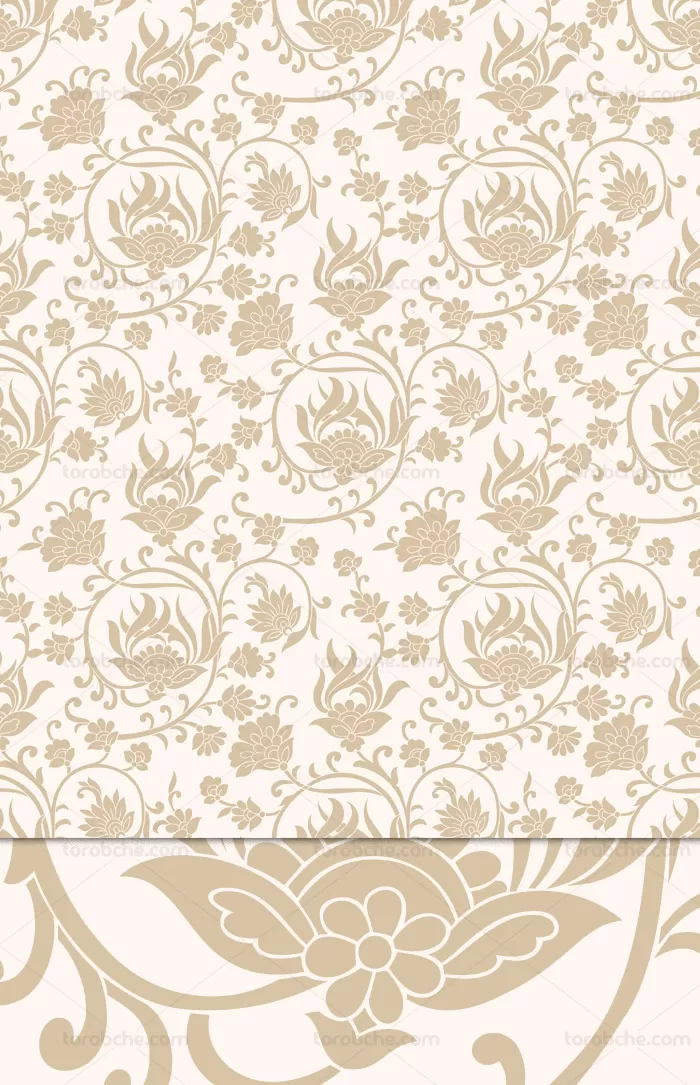 وکتور پترن گل و بته ای بدون مرز EPS | گرافیک با طعم تربچه