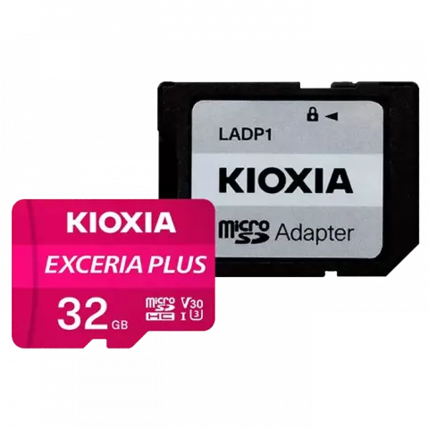 خرید مموری کارت 32 گیگابایت KIOXIA مدل EXCERIA PLUS همراه با آداپتور
