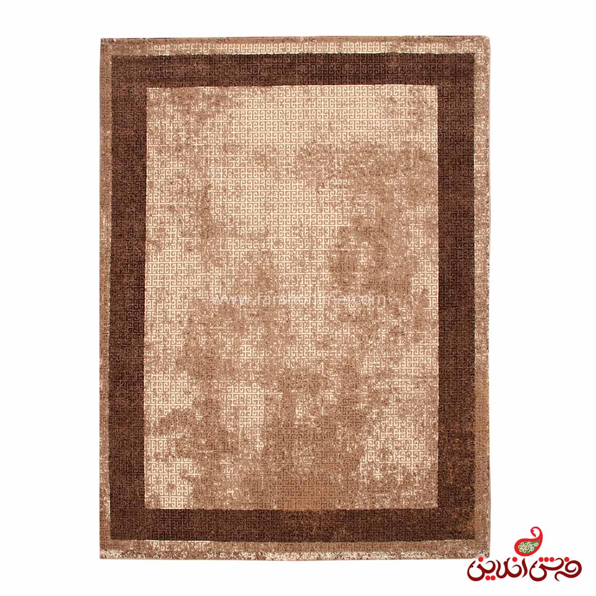 فرش ساوین طرح 2222  شکلاتی