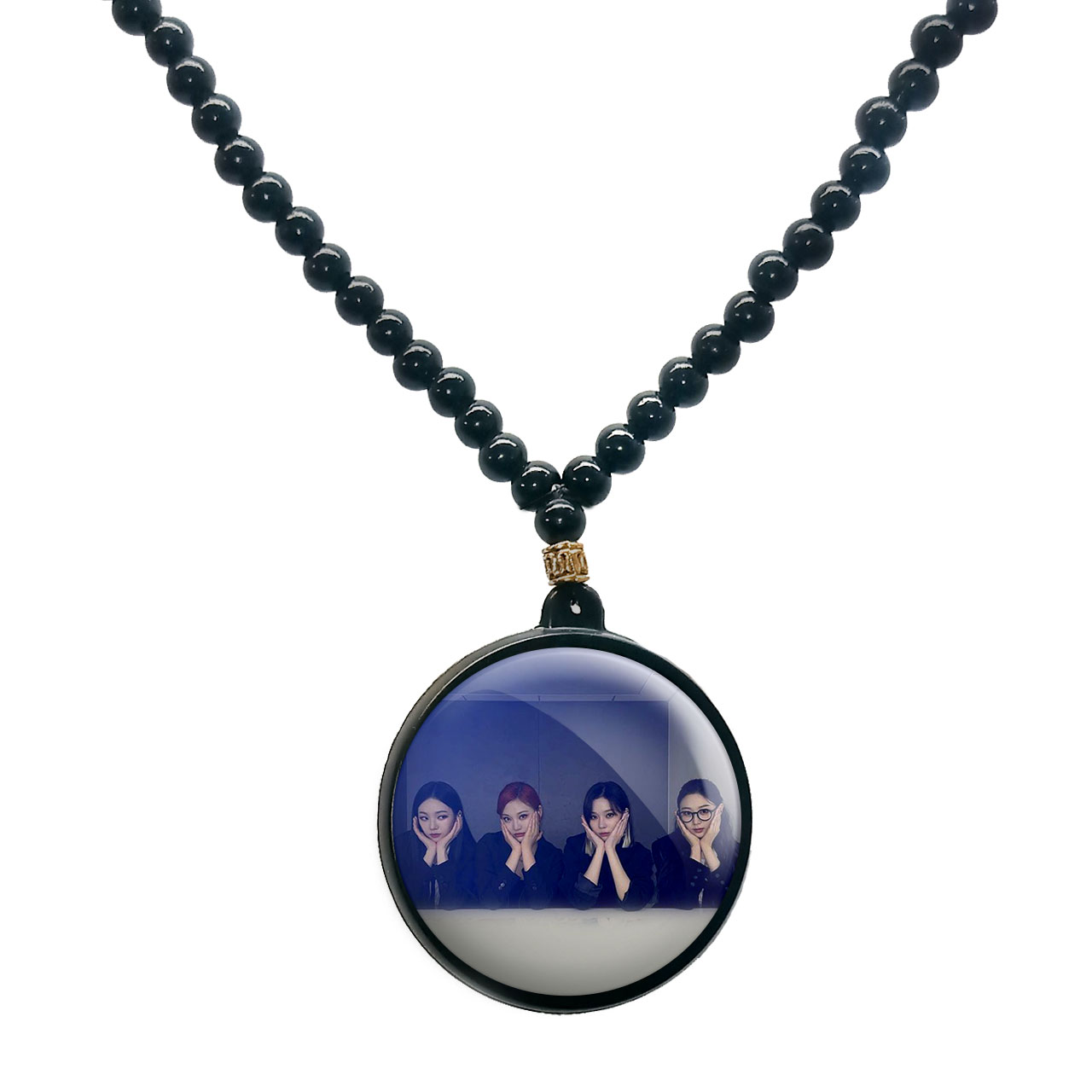 گردنبند پرمانه طرح aespa کد pmd.18698 مدل دو طرفه