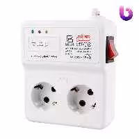 محافظ برق لباسشویی و ظرفشویی 2 خانه کلید دار ارت دار ساکو با کابل 3 متری 22216