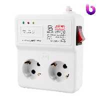 محافظ برق لباسشویی و ظرفشویی 2 خانه کلید دار ارت دار ساکو با کابل 3 متری 22216