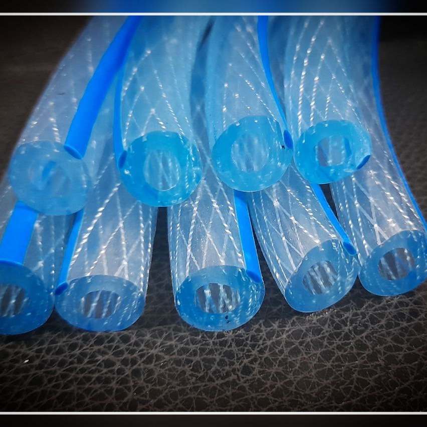 شلنگ گاز شهری کریستال شفاف خط دار ، نخ دار و مقاوم - کلاف 50 متری