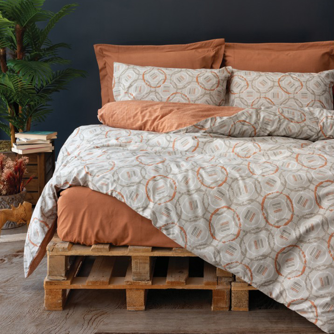 سرویس ملحفه کاتن باکس مدل Minimal Life Tarcin تک نفره 3 تکه