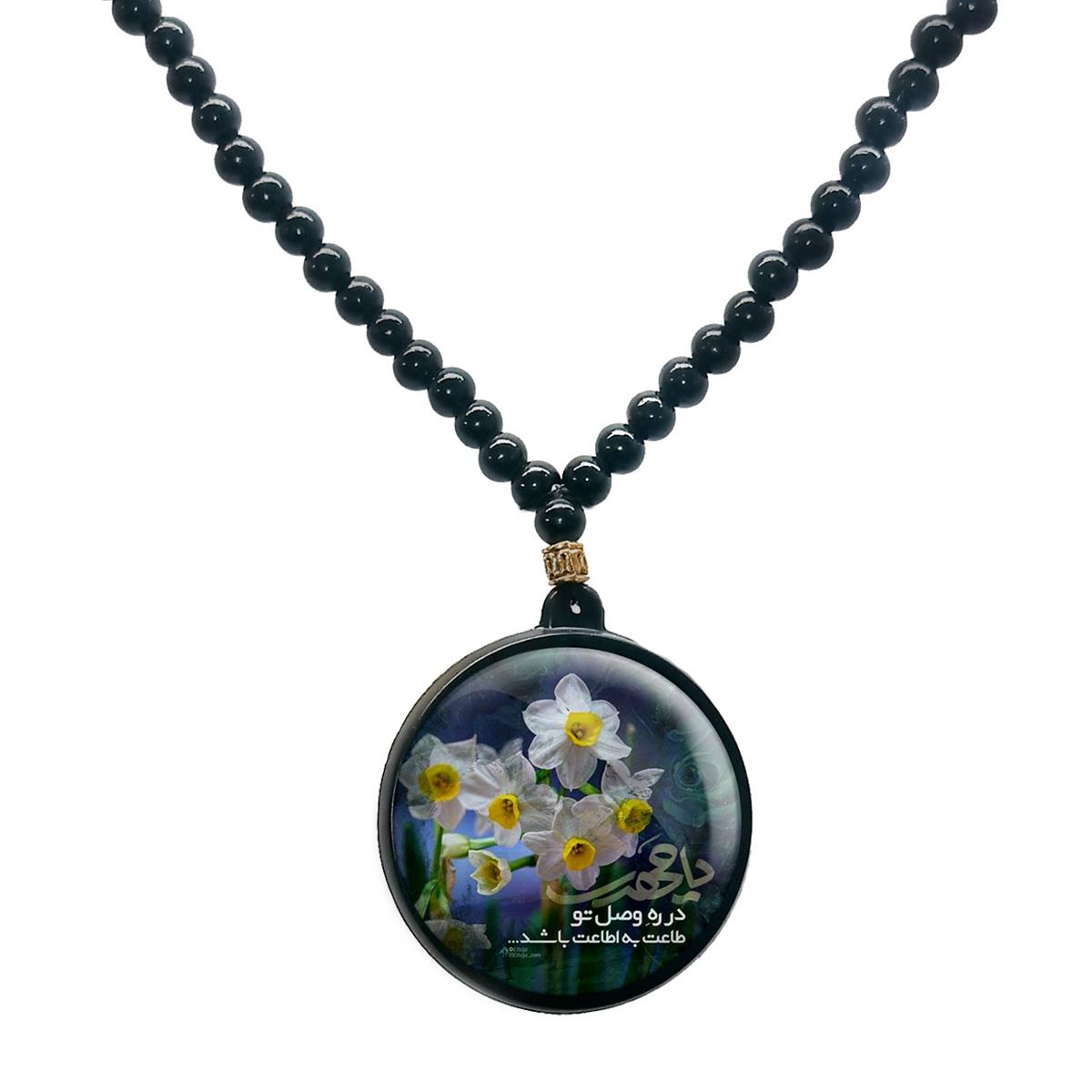 گردنبند پرمانه طرح امام زمان کد pmd.24161 مدل دو طرفه