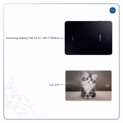 برچسب پوششی ماهوت مدل Cat-2 مناسب برای تبلت سامسونگ Galaxy Tab S3 9.7 2017 T820