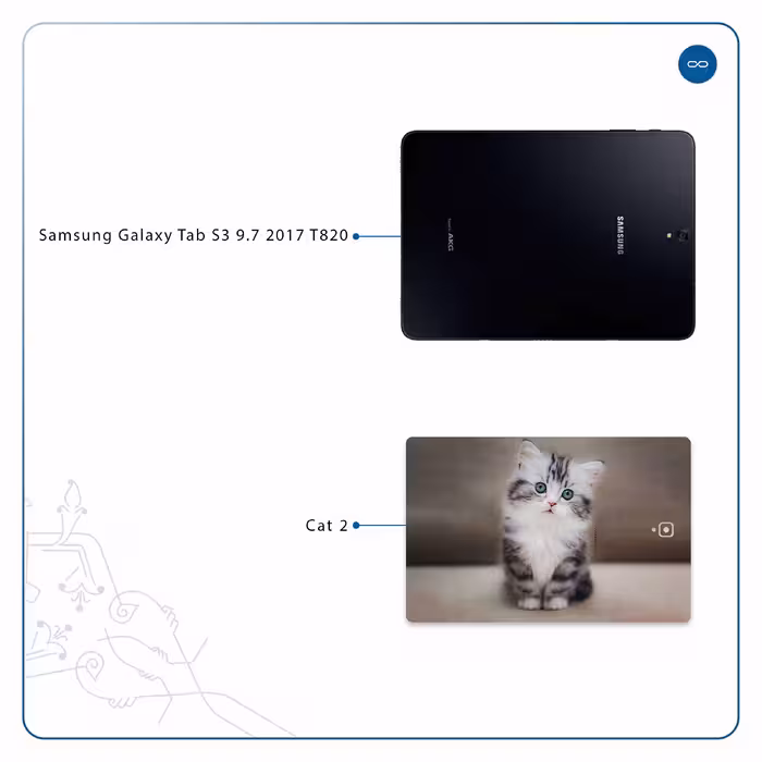 برچسب پوششی ماهوت مدل Cat-2 مناسب برای تبلت سامسونگ Galaxy Tab S3 9.7 2017 T820