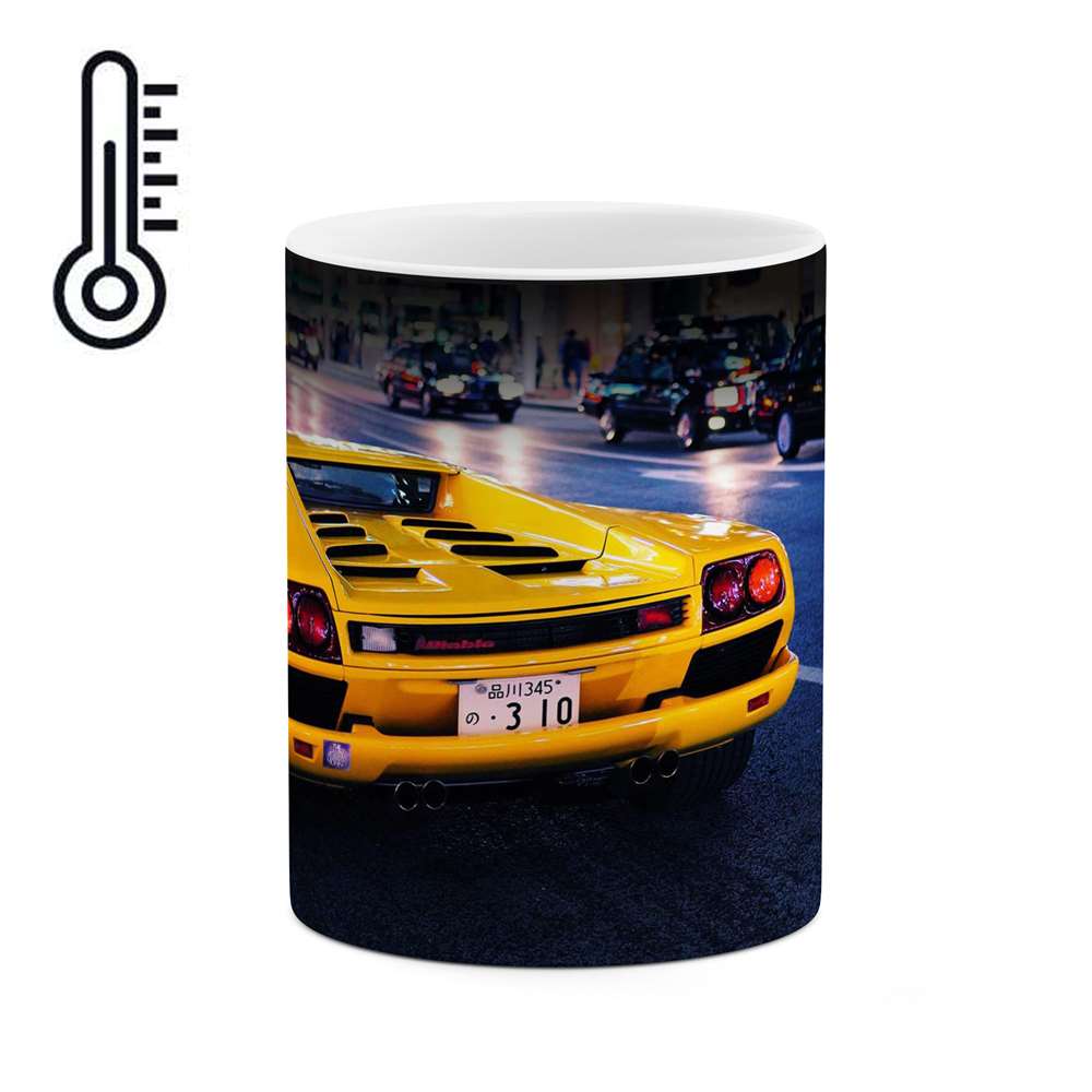 ماگ حرارتی طرح ماشین Lamborghini diablo مدل mgph15643