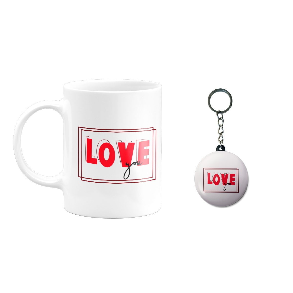 ماگ طرح عشق کد 36 به همراه جاکلیدی