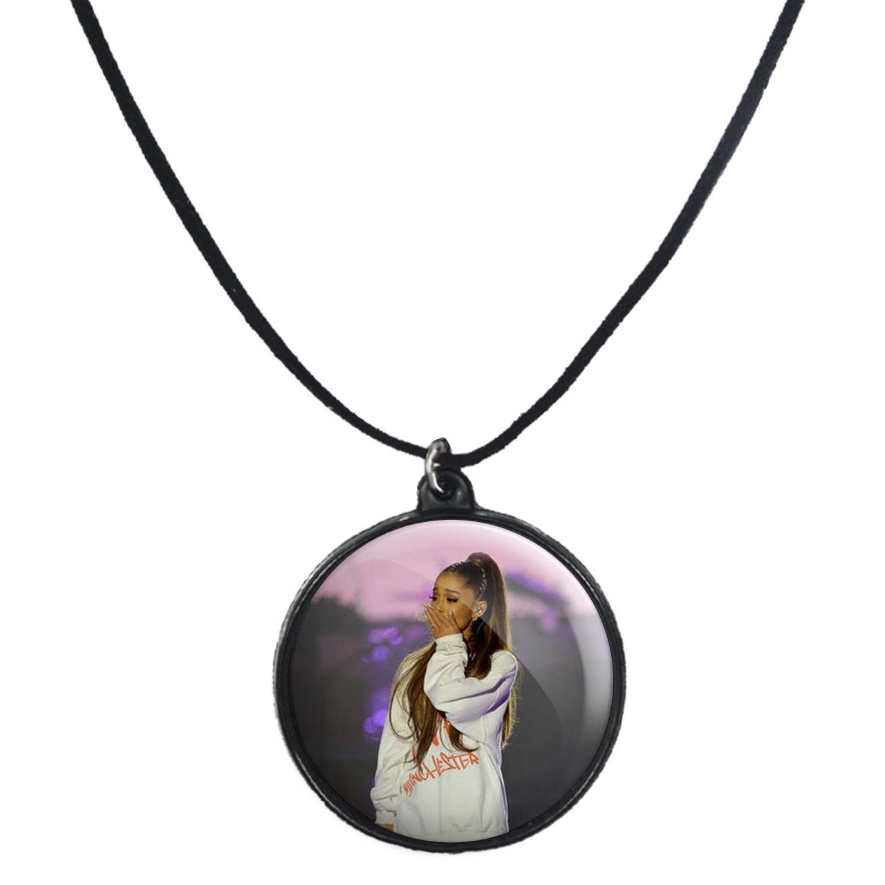 گردنبند پرمانه طرح آریانا گرانده کد pmb.2123 مدل دو طرفه