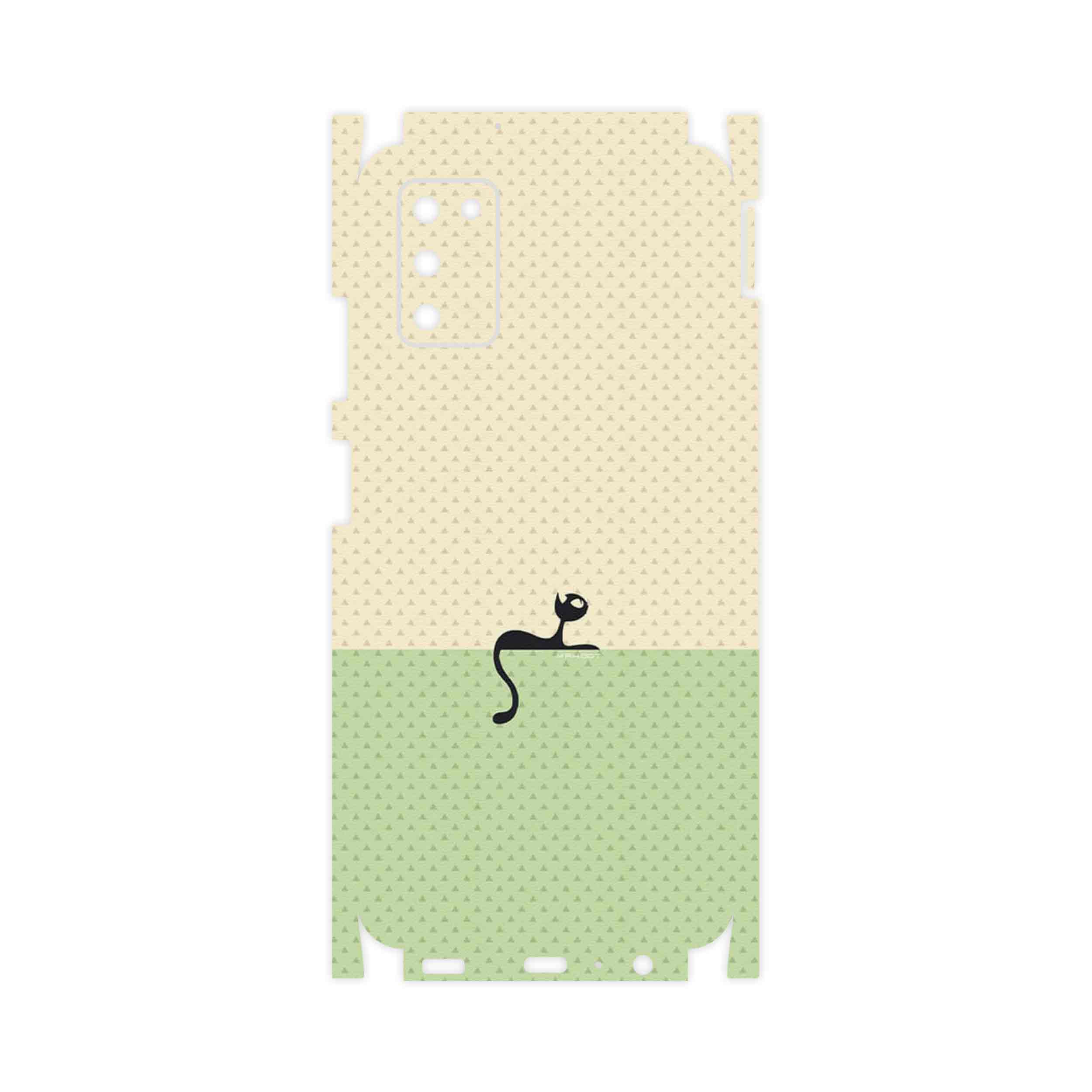 برچسب پوششی ماهوت مدل Minimal Internet Cat Icon-FullSkin مناسب برای گوشی موبایل سامسونگ Galaxy A03S