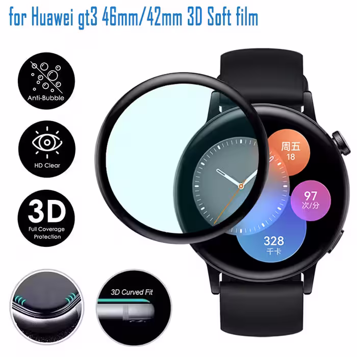 محافظ صفحه نمایش لاین مدل RT007 مناسب برای ساعت هوشمند هوآوی Watch GT3 42mm بسته سه عددی