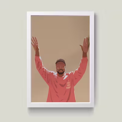 تابلو مدل کانیه وست Kanye West کدS1659-w