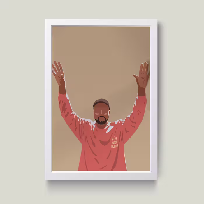 تابلو مدل کانیه وست Kanye West کدS1659-w