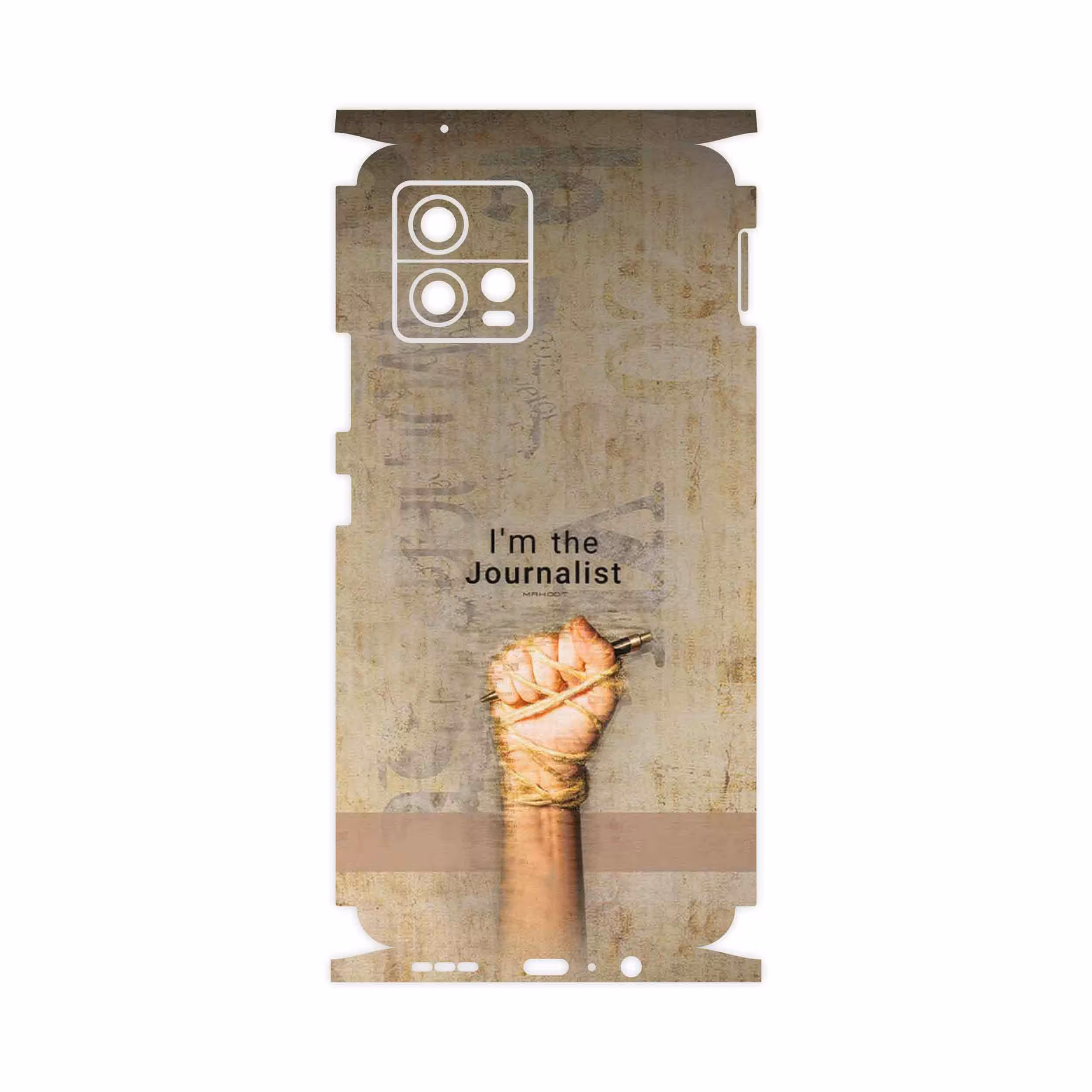 برچسب پوششی ماهوت مدل Journalist-FullSkin مناسب برای گوشی موبایل موتورولا Moto G72