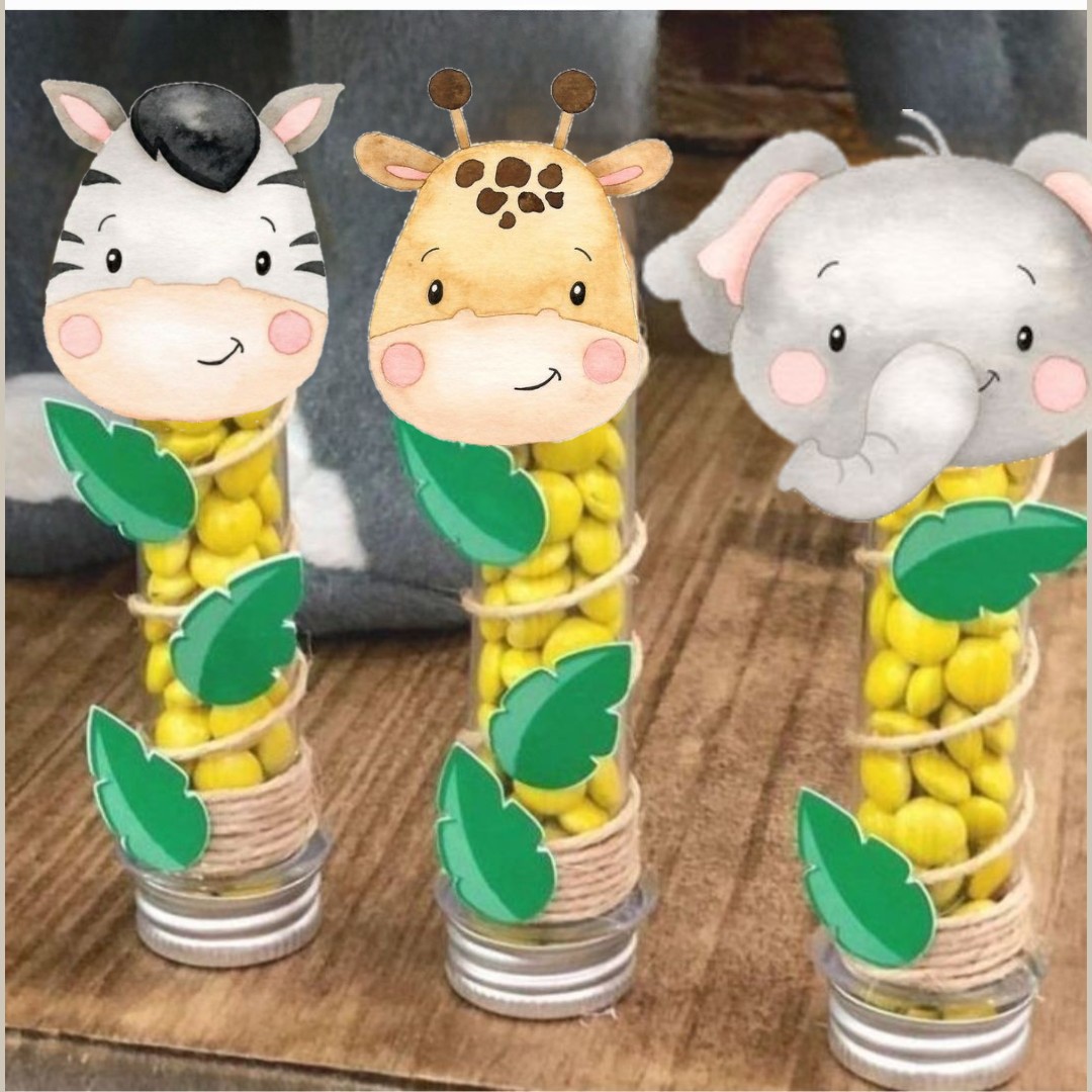 لوله اسمارتیز با گیفتهای دستسازه مقوای تم حیوانات جنگل 6 عددی