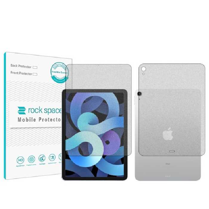گلس صفحه نمایش و پشت تبلت اپل iPad Air (2020) مدل نانو هیدروژل مات برند راک اسپیس کد LL