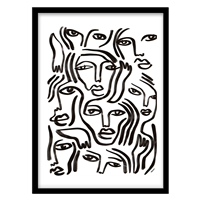 قیمت و خرید تابلو دکوراتیو مدل نقاشی لاین‌آرت انتزاعی کد 1008