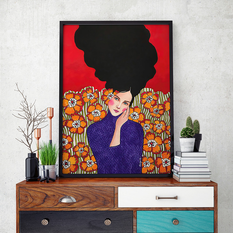 تابلو سالی وود مدل نقاب من یکیست کد T300138 | دنیای قاب