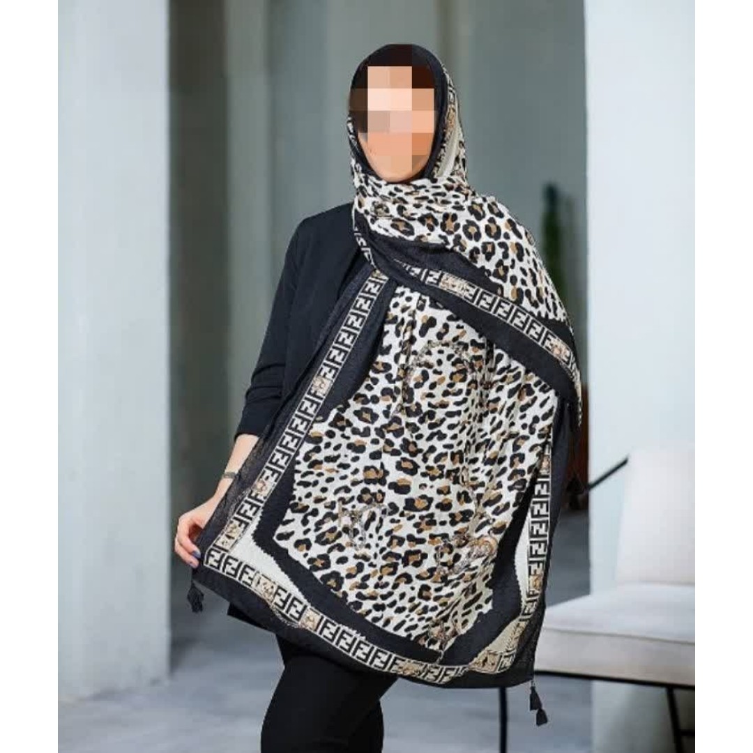 شال بهاره نخی منگوله دار شیک زنانه