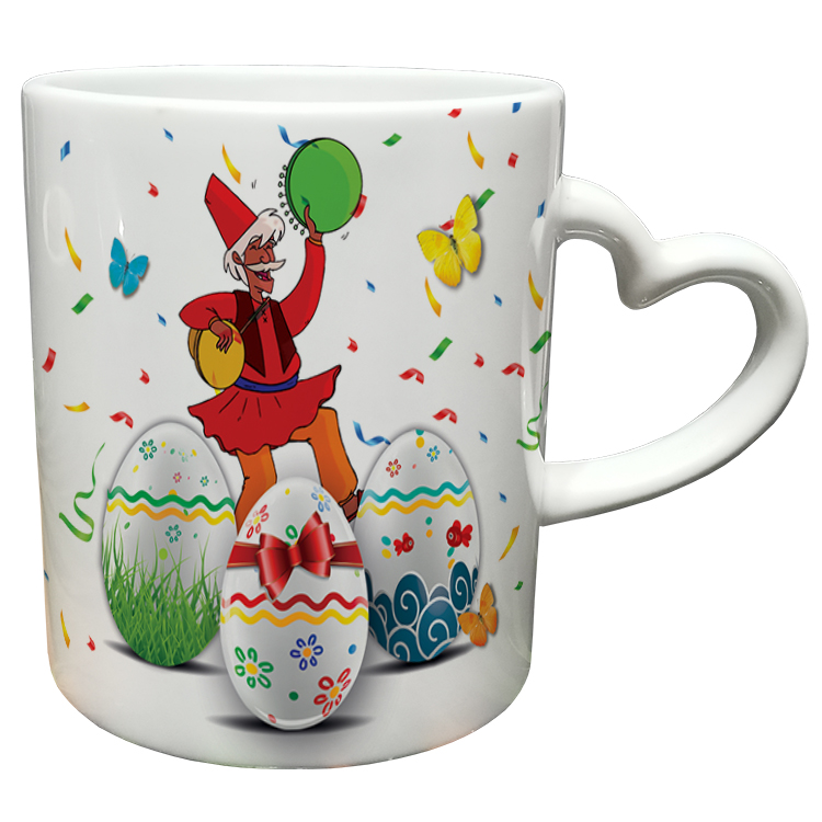 ماگ مدل دسته قلبی طرح عید نوروز کد 56