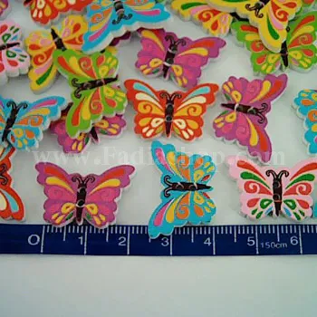 دکمه عروسکی چوبی 4639 پروانه