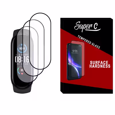 محافظ صفحه نمایش نانو سوپرسی مدل SRC مناسب برای ساعت هوشمند شیائومی Mi Band 5 بسته سه عددی