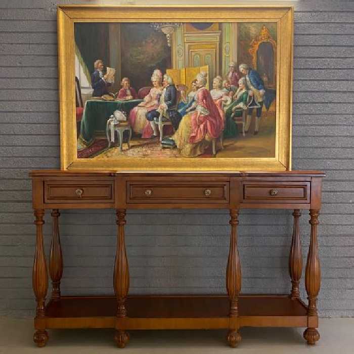 کنسول چوبی ساده قهوه ای مدرن