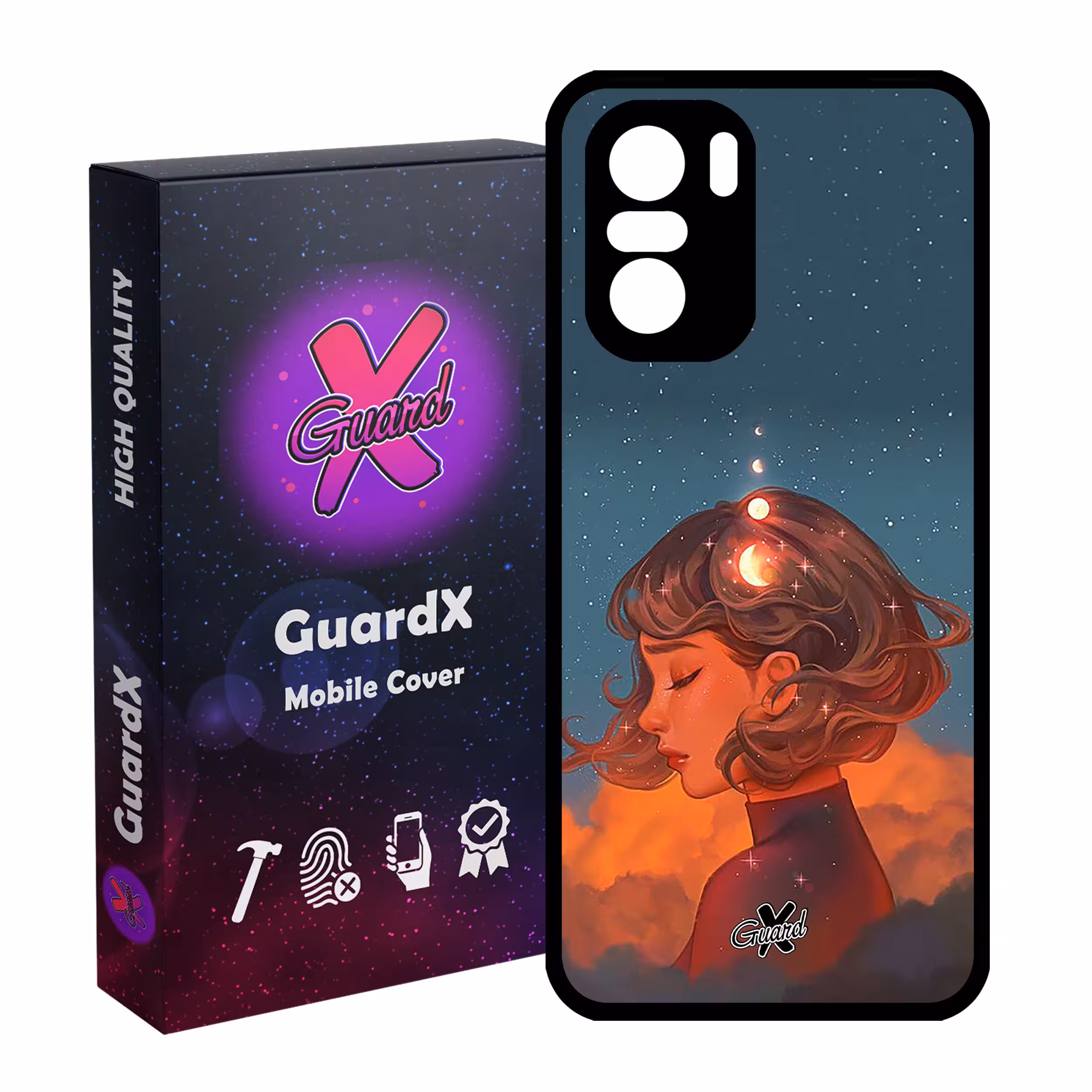 کاور گارد ایکس طرح Girl مدل Glass10302 مناسب برای گوشی موبایل شیائومی Poco F3/MI 11X/MI 11X Pro/Redmi K40/K40 Pro