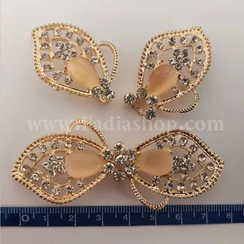 گل سینه جفتی طلایی مدل 10